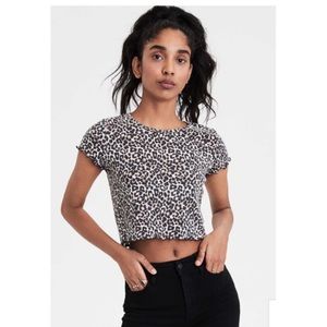 American Eagle Leopard Print T-Shirt
